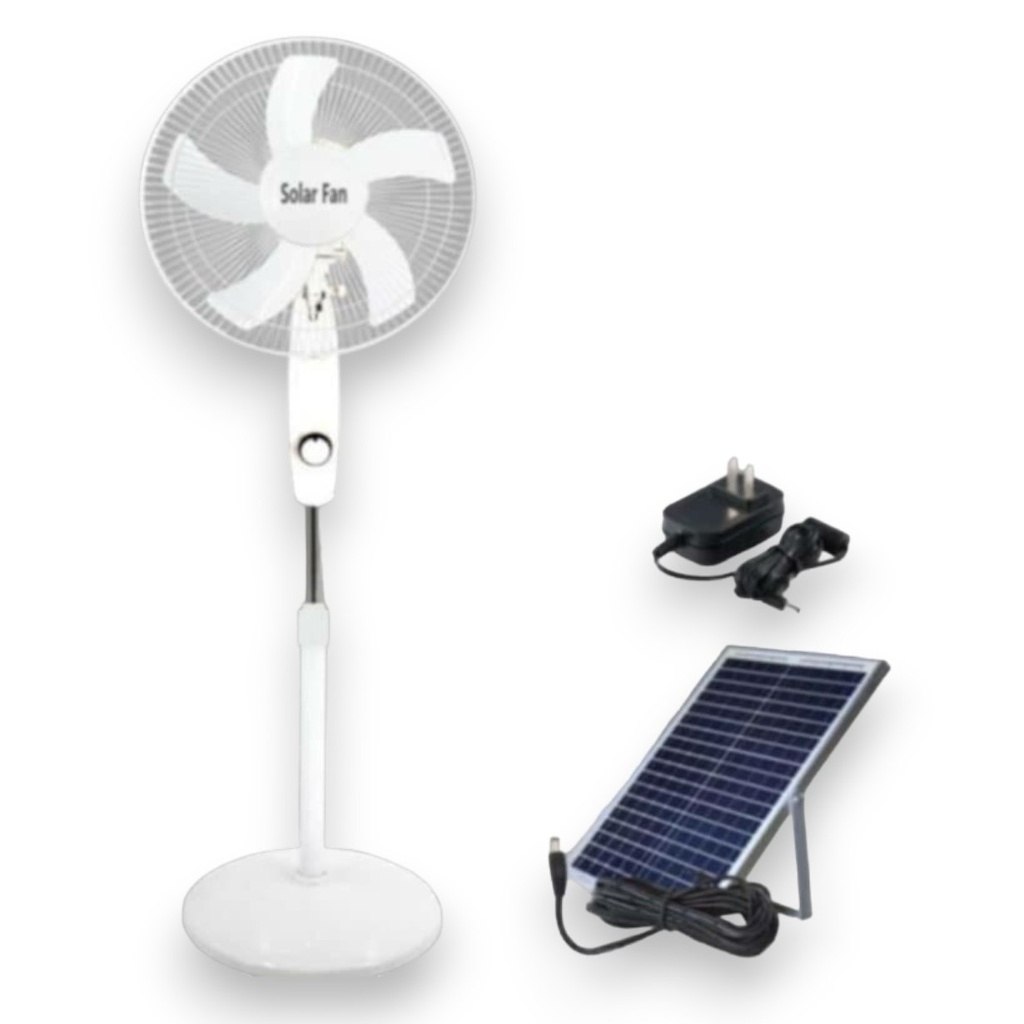 Ventilador recargable 18&quot; con panel solar