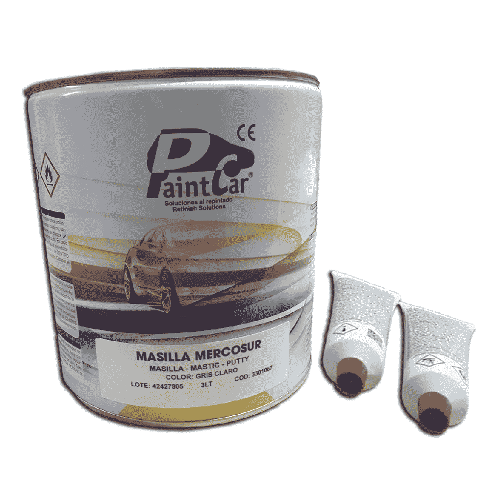 PaintCar Soluciones al Repintado - Masilla Mercosur Color Gris Claro 3LT