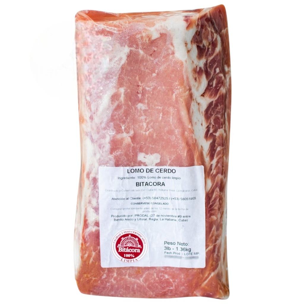 Lomo de cerdo deshuesado (3 Lb) Bitacora