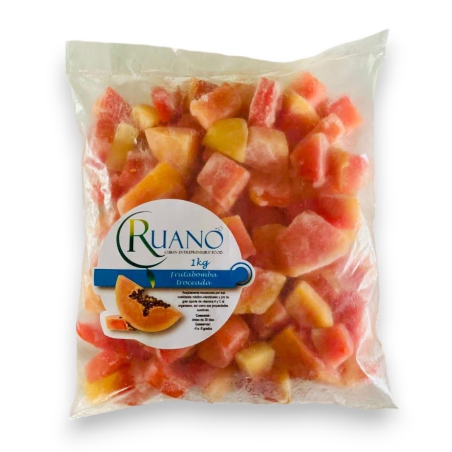 Fruta Bomba troceada 1KG Ruano