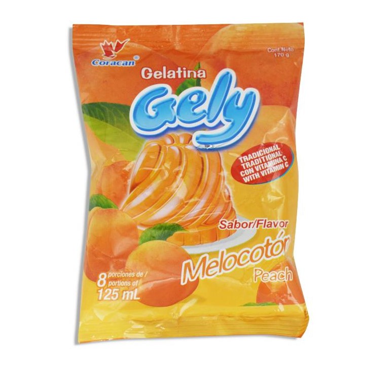 Gelatina de melocotón 170 g (Gely)