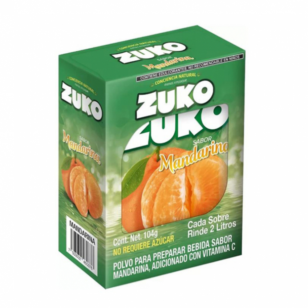 Refresco Instantáneo Zuko Mandarina (caja de 8 sobres de 2L)