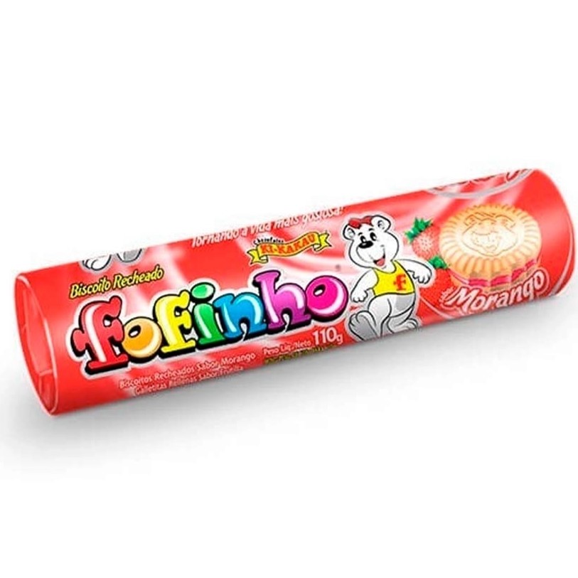 Galletas rellenas de fresa 110g Fofinho