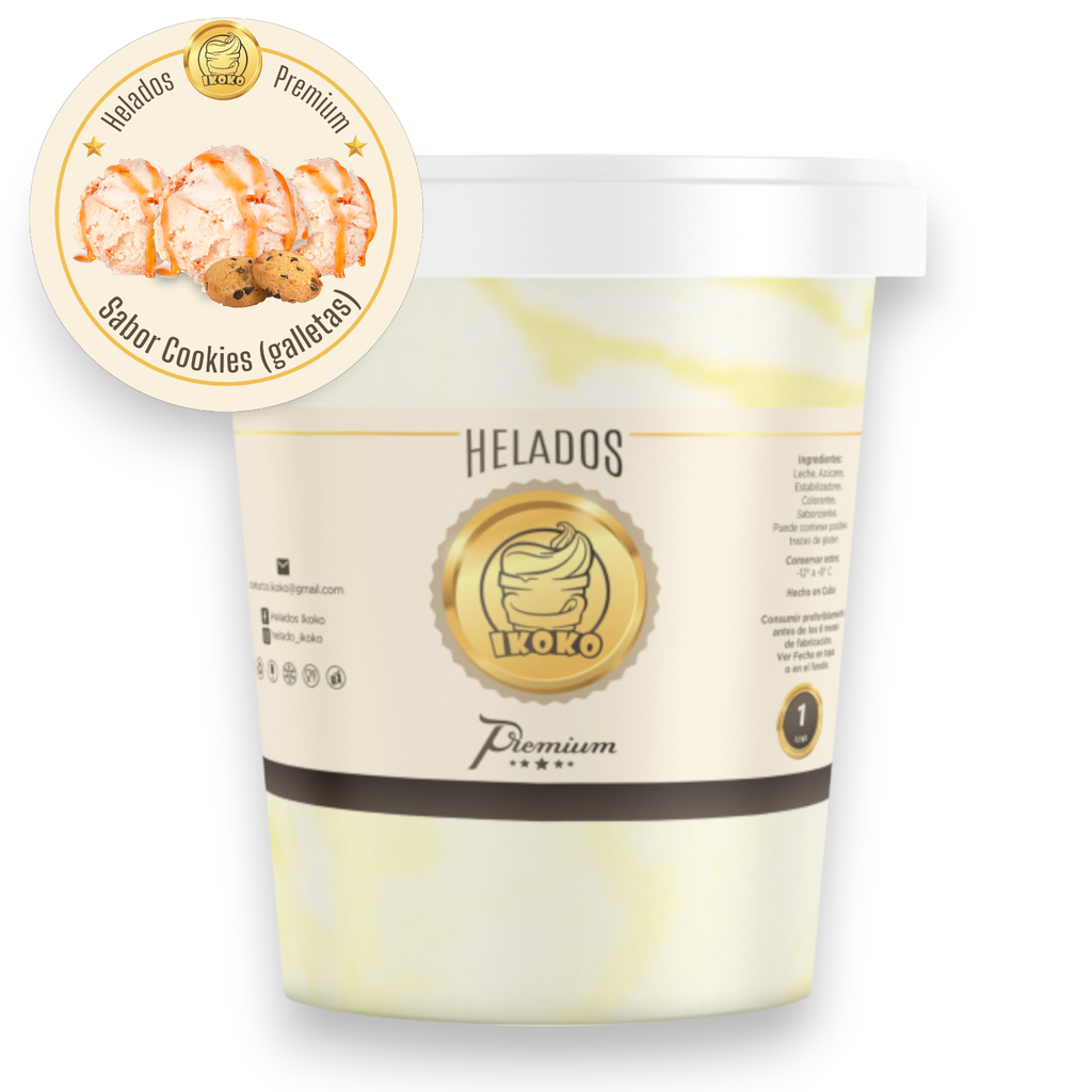 Helado Premium de Cookies (1 Lt) IKOKO