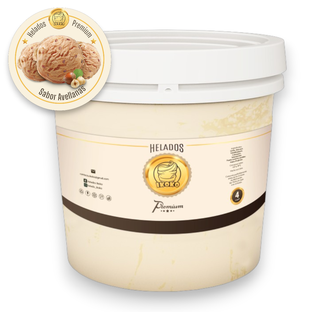 Helado Premium de Avellanas (4 Lt) IKOKO