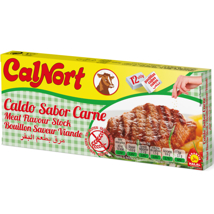 Caldo de Carne (pack 12 pastillas x 10g) Calnort