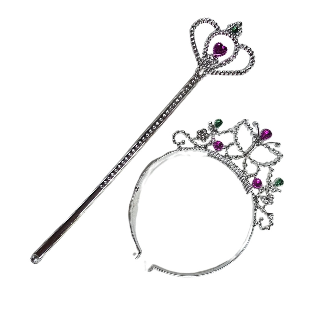 Juego de Corona y Varita para Niñas