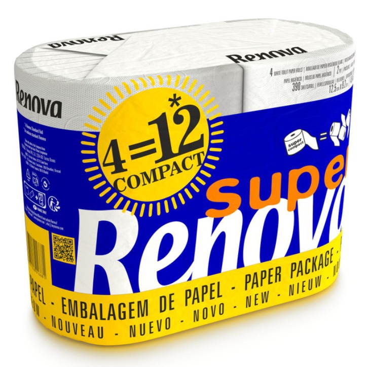 Papel higiénico sanitario Renova (4 rollos)