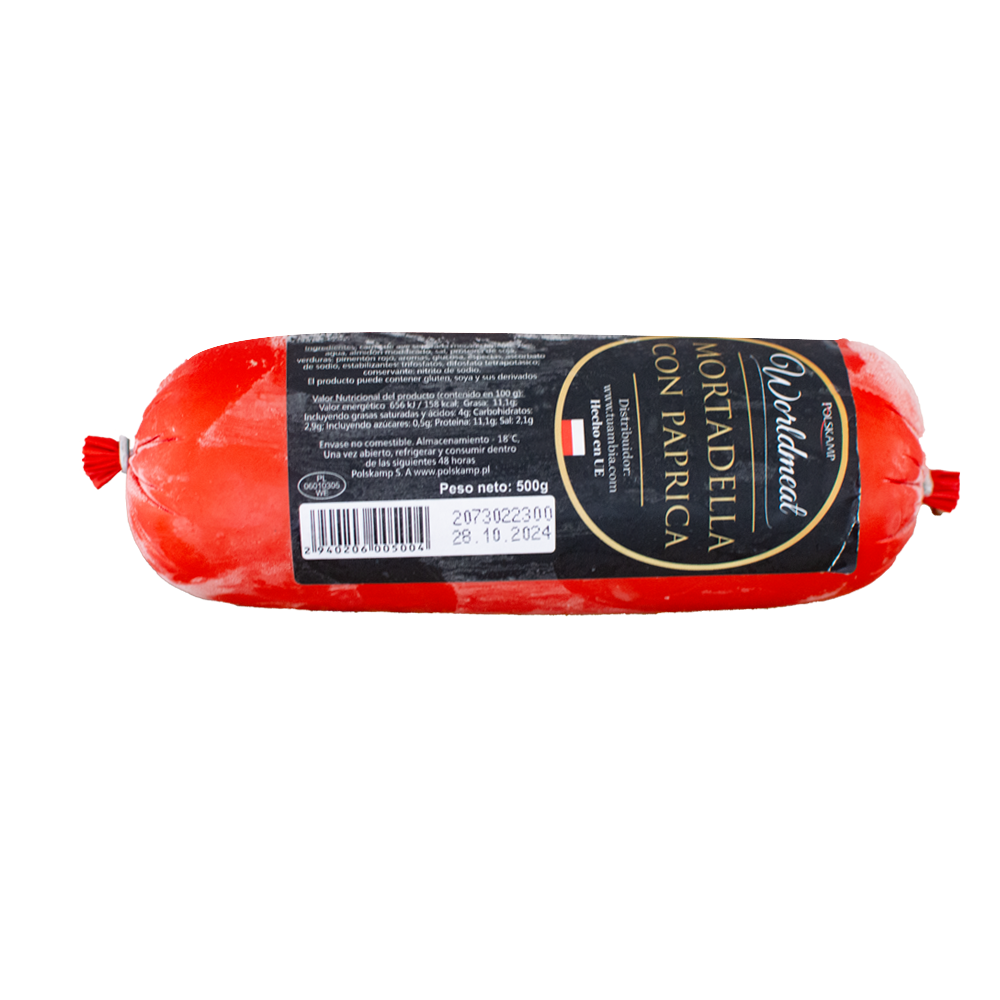 Mortadella con pimientos Worldmeat 500gr