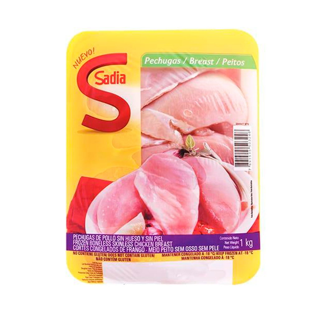 Pechuga de pollo sin hueso y sin piel (Bandeja 1kg)
