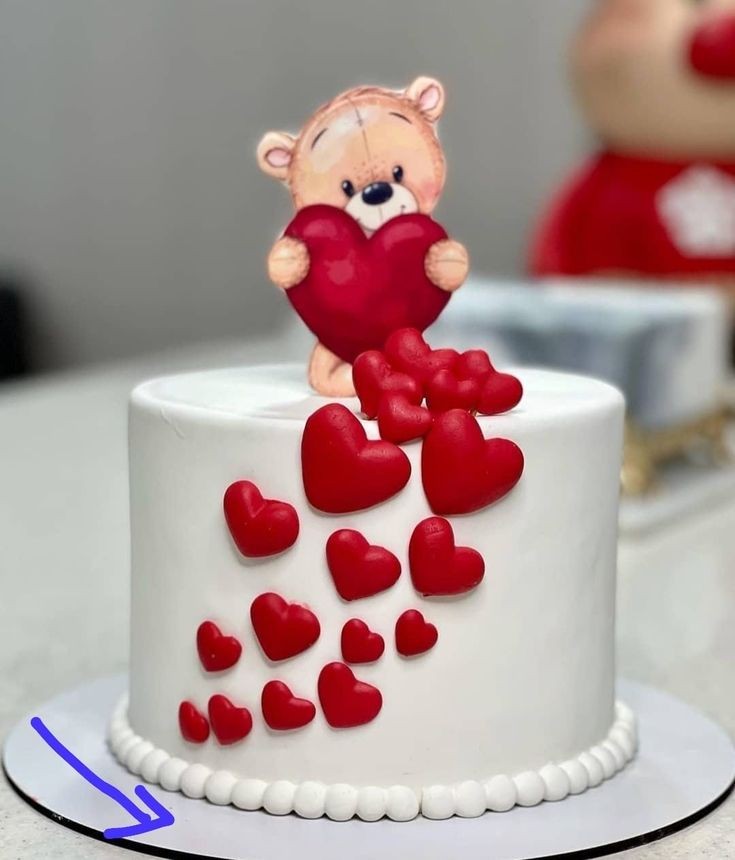 Cake osito enamorado para el 14