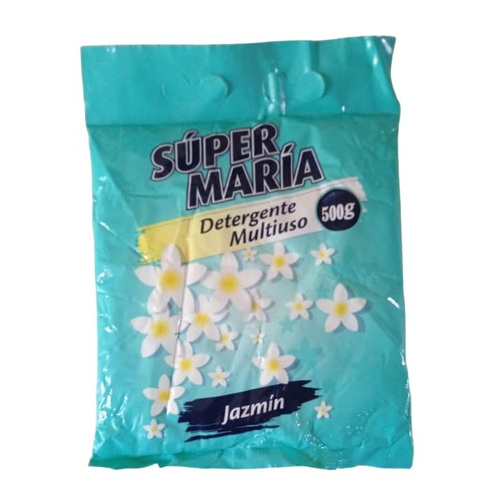 Detergente en polvo jazmín 500g Súper María