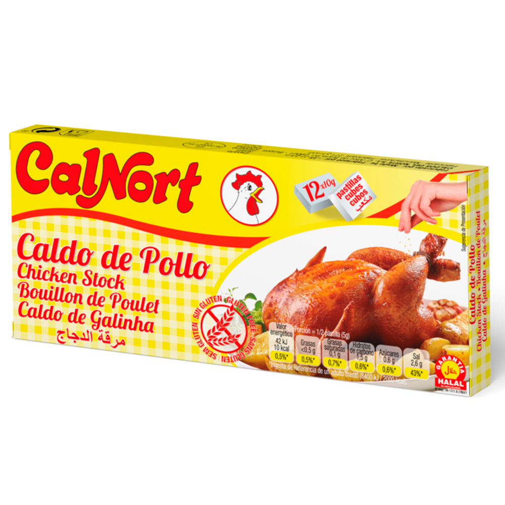 Pastillas de caldo Pollo 10 g CalNort (12ud)
