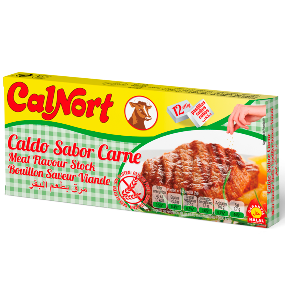 Pastillas de caldo Carne 10 g CalNort (12ud)