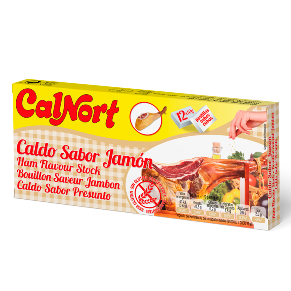 Pastillas de caldo Jamón 10 g CalNort (12ud)