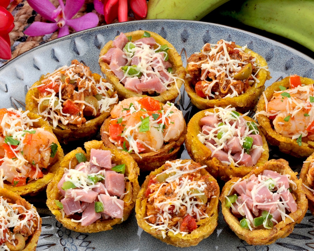 Tostones Rellenos Jamón y Queso (6 Unidades)