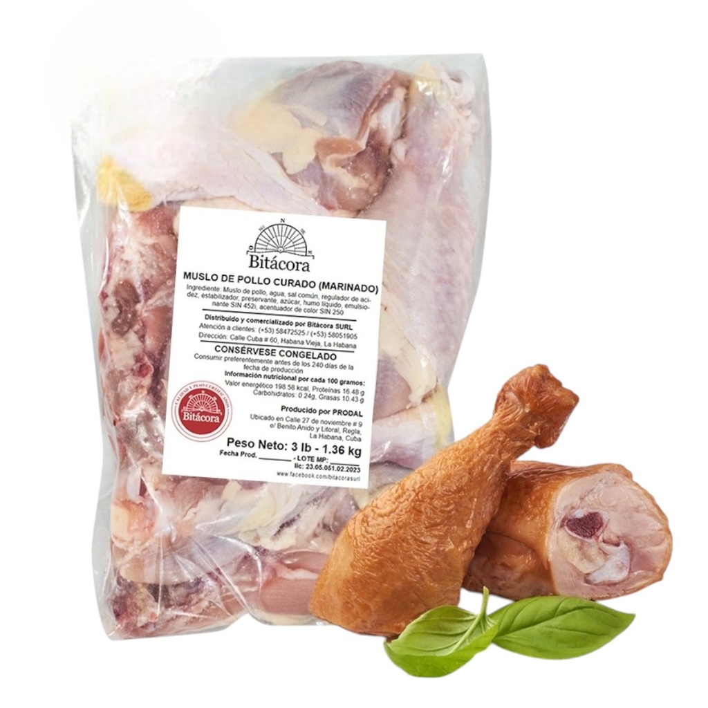 Muslos de pollo curado (Marinado), 5 lb