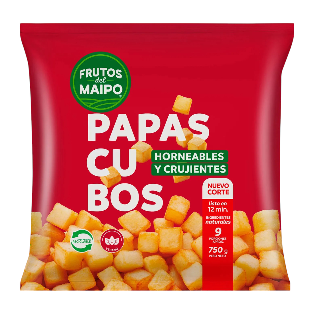 Papas Prefritas en Cubos 750gr congeladas
