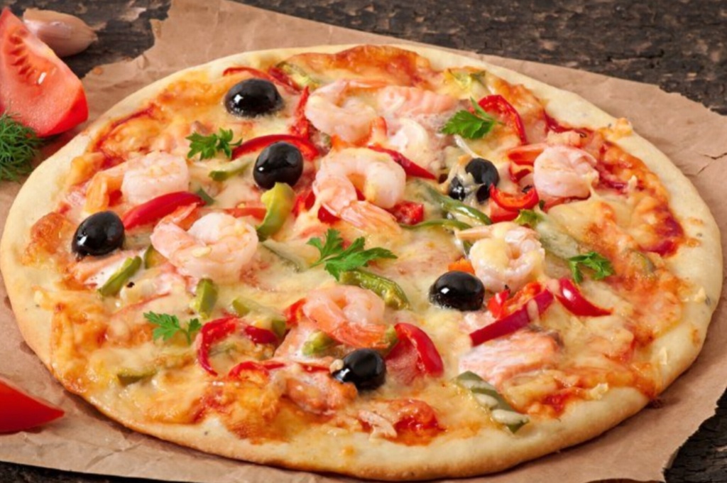 Pizza de Camarones 28 cm