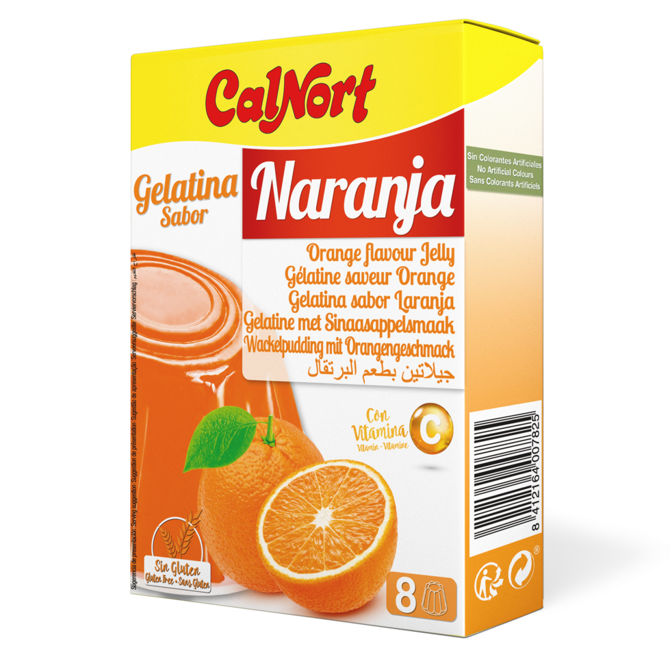 Gelatina sabor Naranja Estuche 2 sobres 85 g (170 g) Calnort