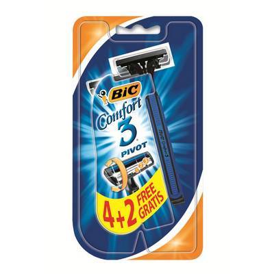 Maquina para afeitar Comfort 3 pivot (4+2 ud) BIC