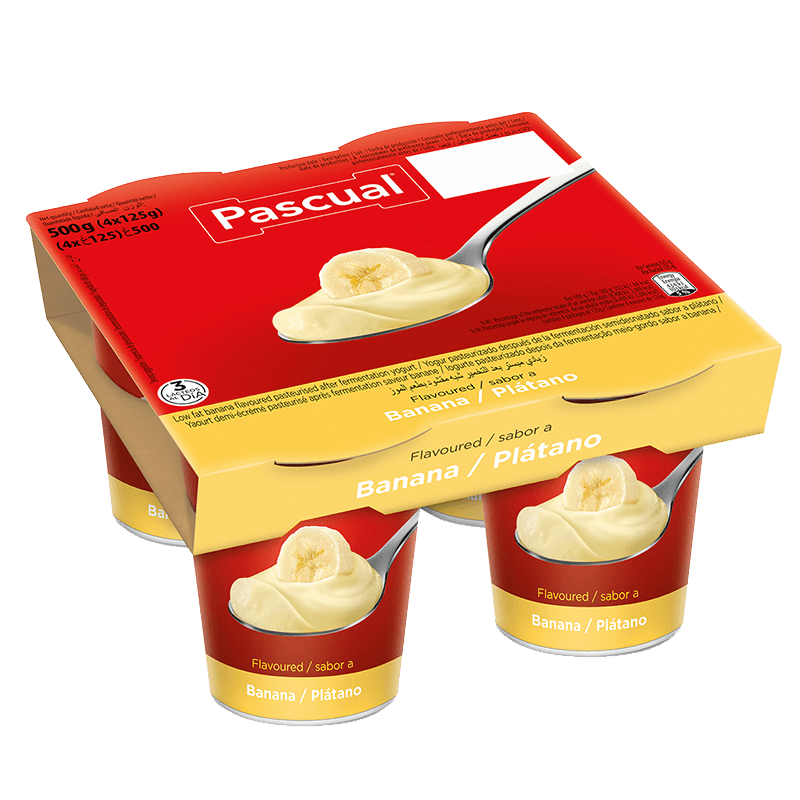 Yogurt Pascual Crema sabor Plátano (pack 4x125 gr)