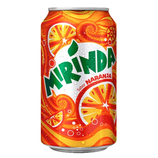 Refresco de naranja Mirinda ud (lata 300 ml)