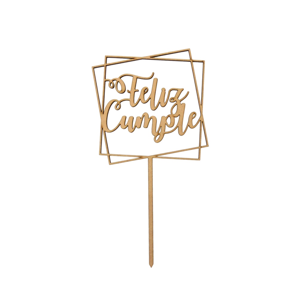 Topper para Pastel &quot;Feliz Cumpleaños&quot;