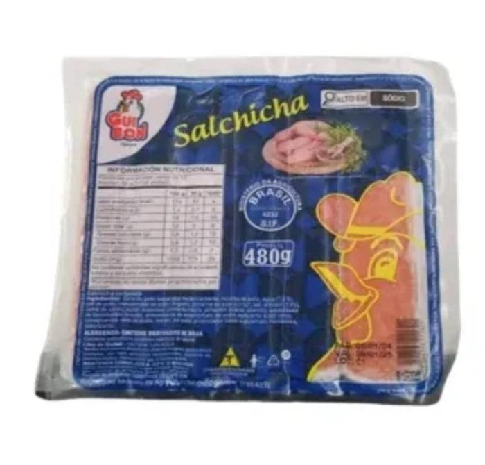Salchichas de pollo 480g (pack 12 ud) HH
