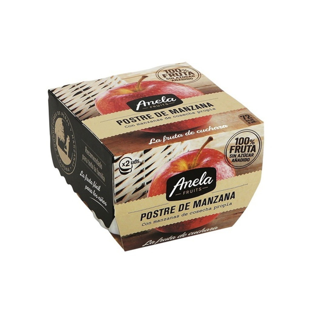 Compota de manzana pack 2x100 gr ANELA FRUITS
