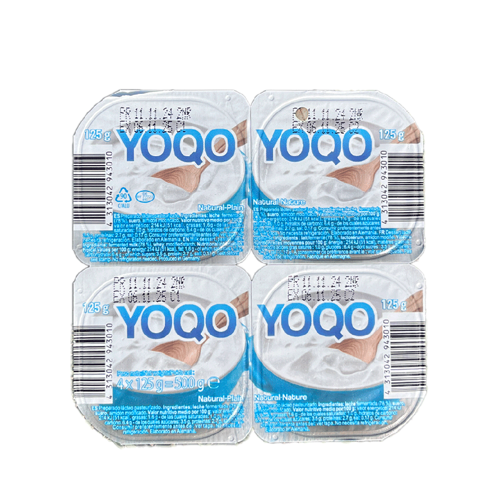 Yogurt sabor Natural YOQO (4 x 125g)