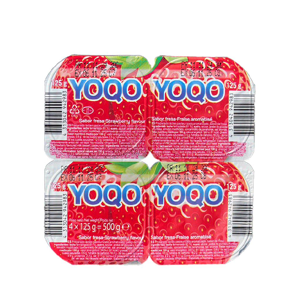 Yogurt sabor Fresa YOQO (4 x 125g)