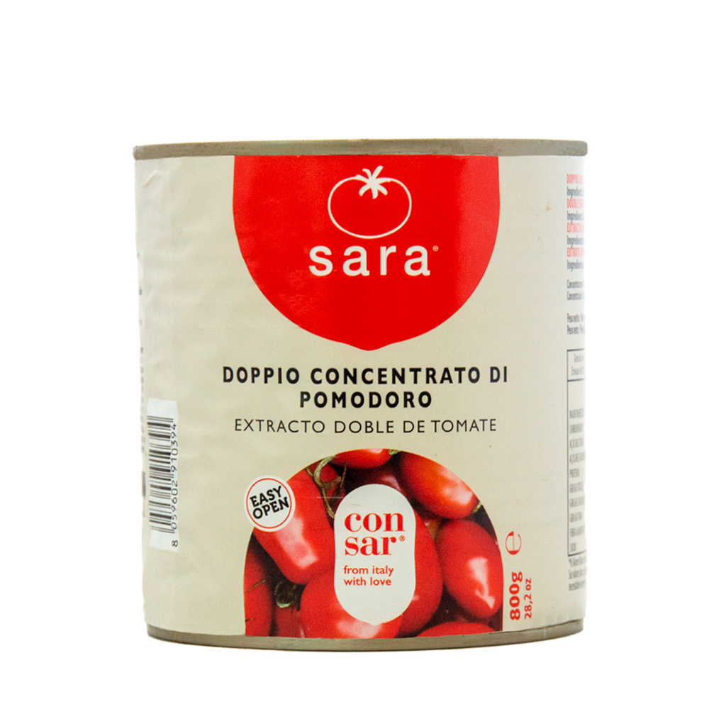 Pasta de Tomate concentrada lata 800 gr -SARA- 28/30% (doble concentrado)