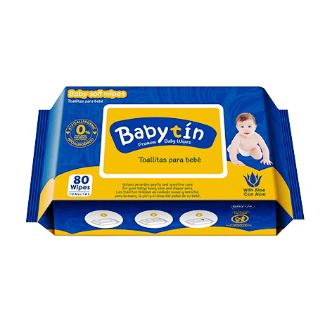 Toallitas Húmedas para Bebé 80 pzs Babytín