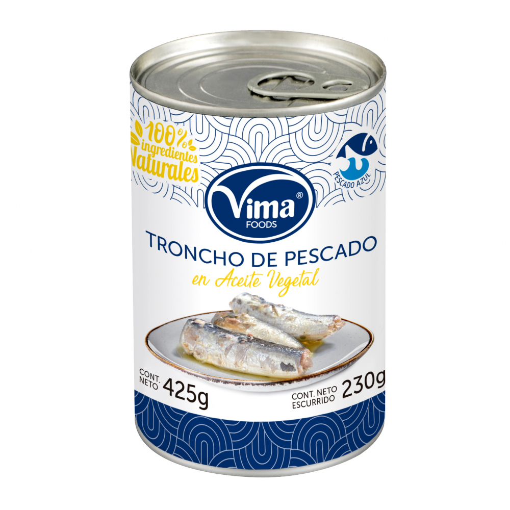 Troncho de pescado en aceite vegetal Vima 425 g