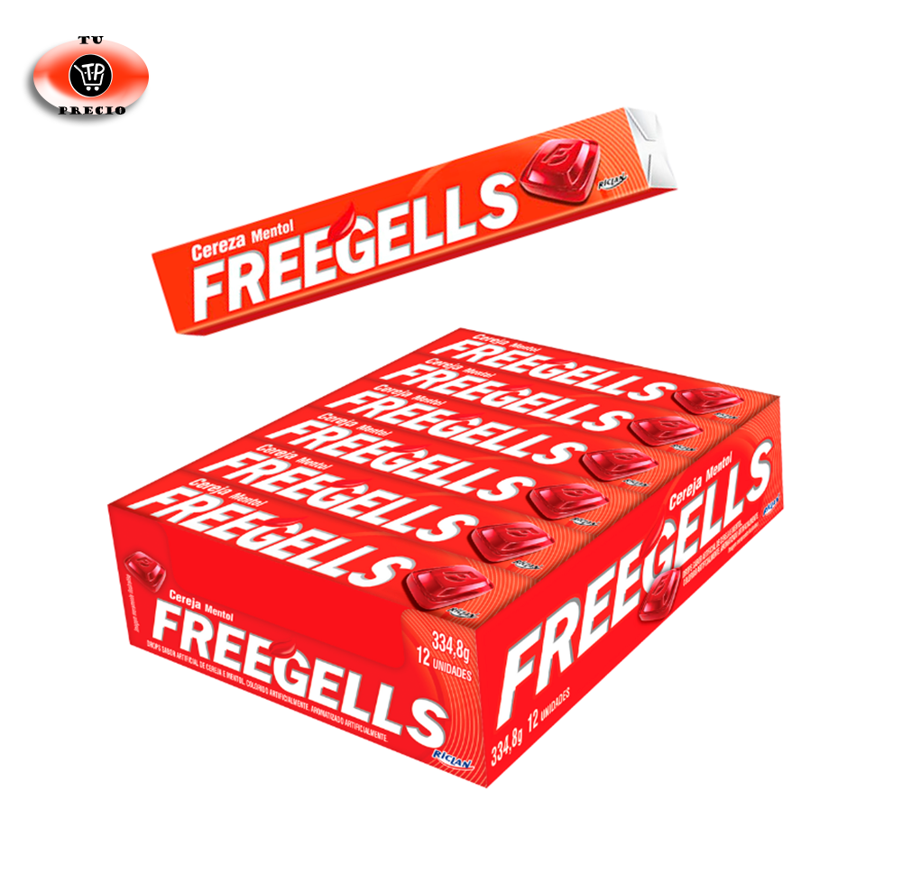 Freegells Cereza Mentiplús (pack 12 unidades)