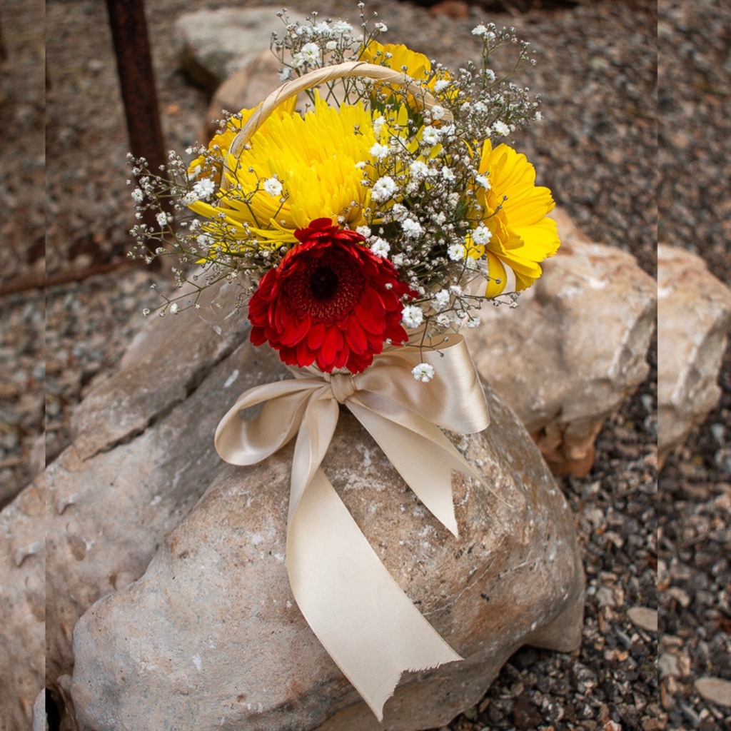 Cesta de Flores Encantada