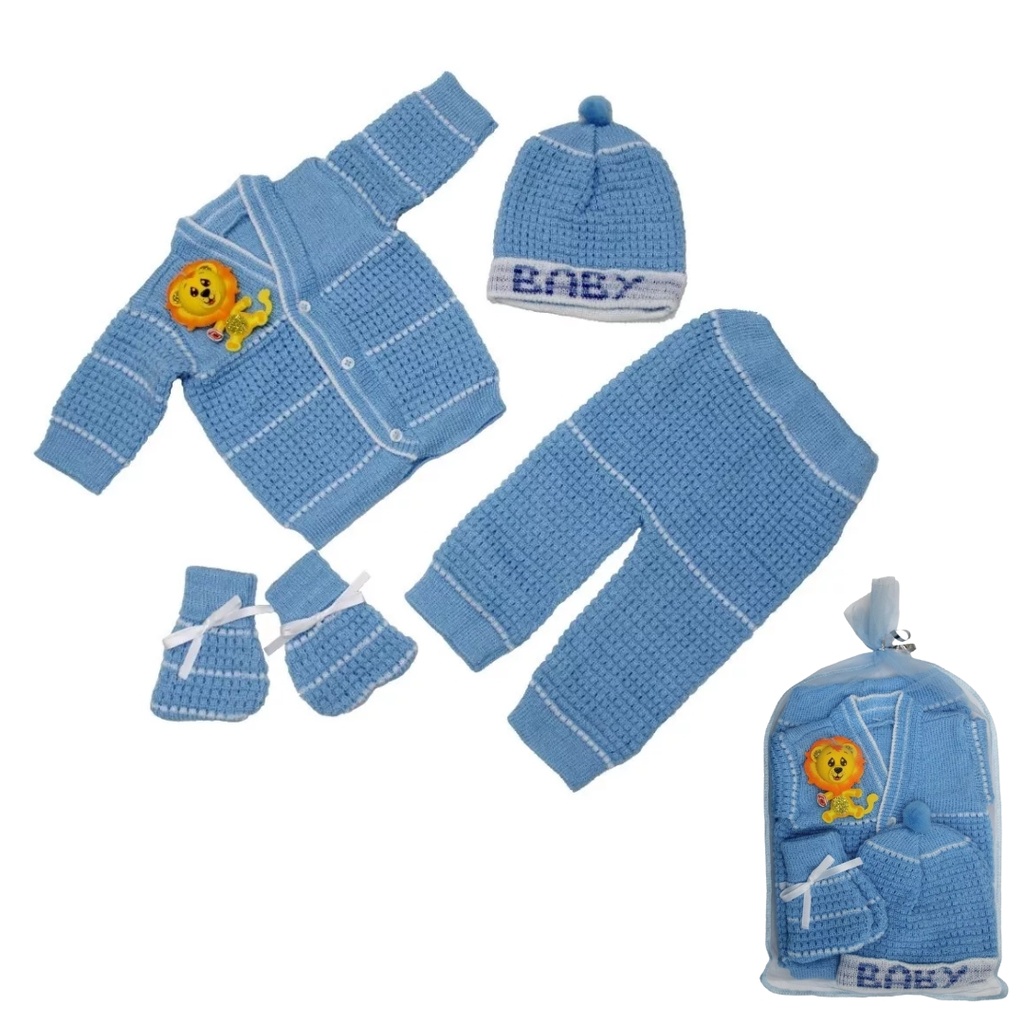 Set Regalo Tejido Bebé 0-3m (4 piezas)