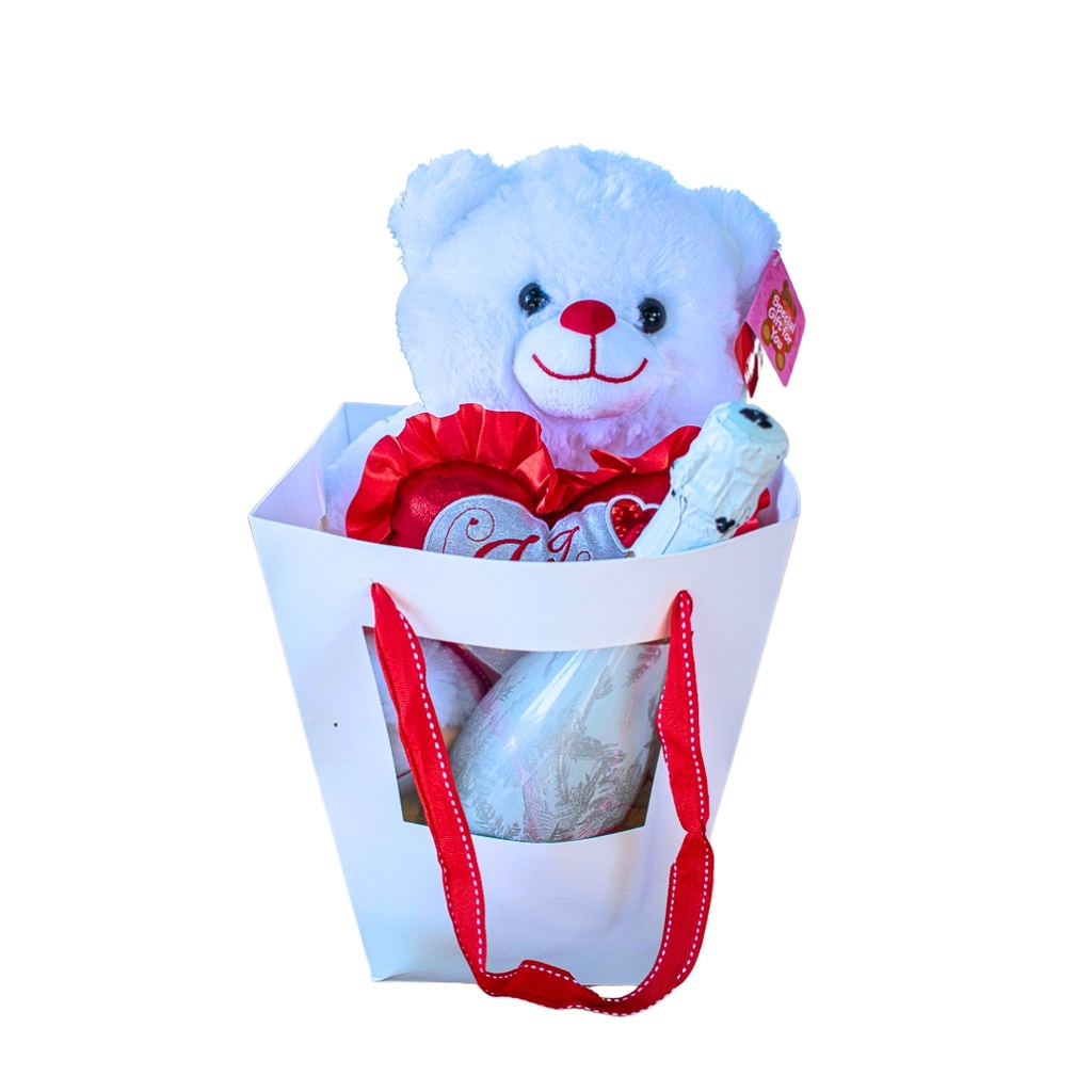 Combo Amoroso: Peluche y Vino