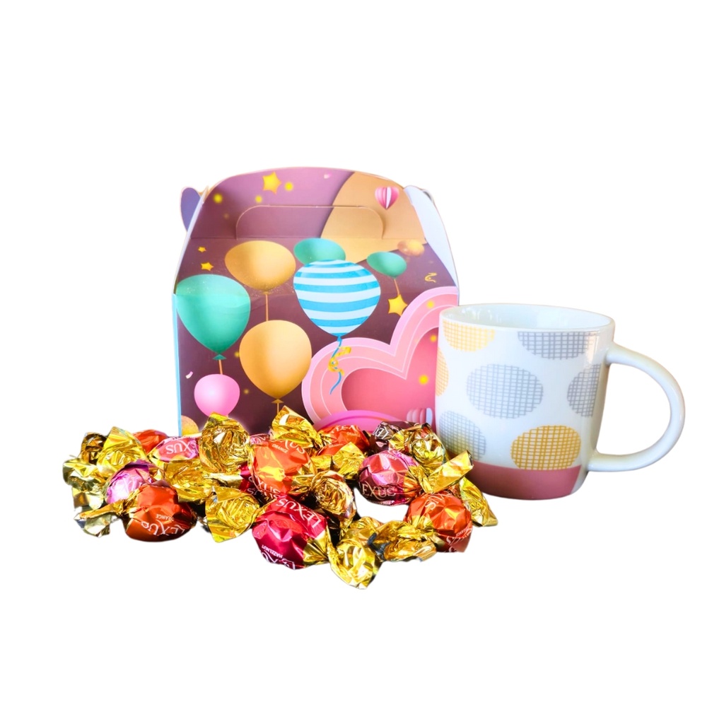 Caja Feliz Cumpleaños: Bombones y Taza Cerámica