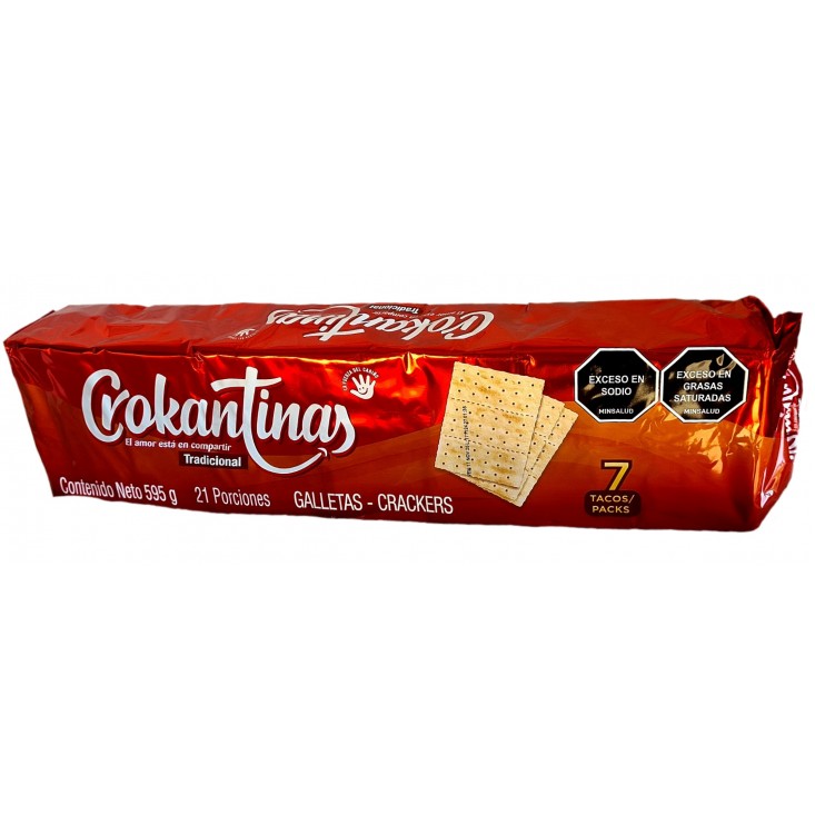 Galletas saladas Crokantinas 7 tacos (595 g / 1.31 lb) FD