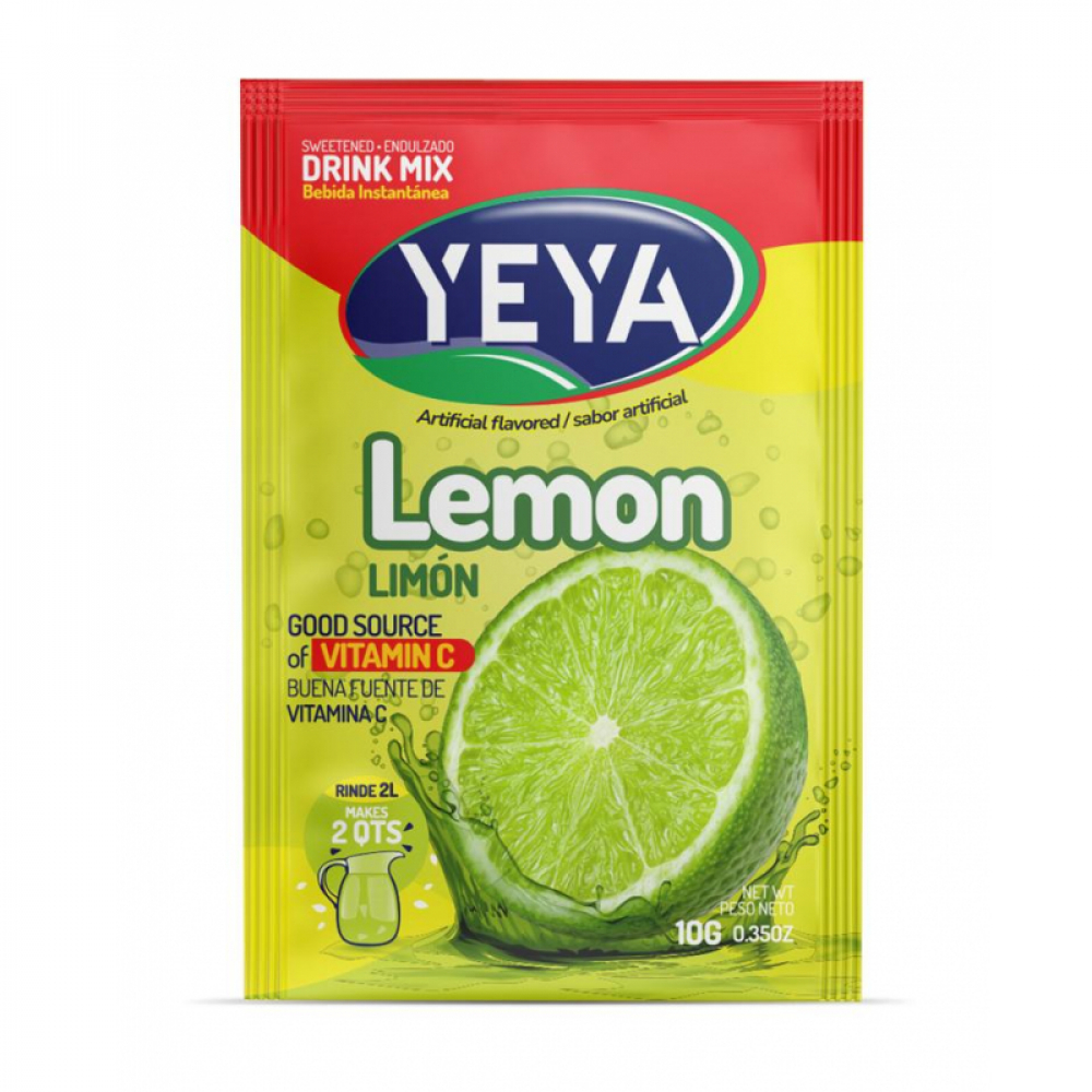Refresco instantáneo sabor a limón Yeya (10 g) *Rinde 2 litros