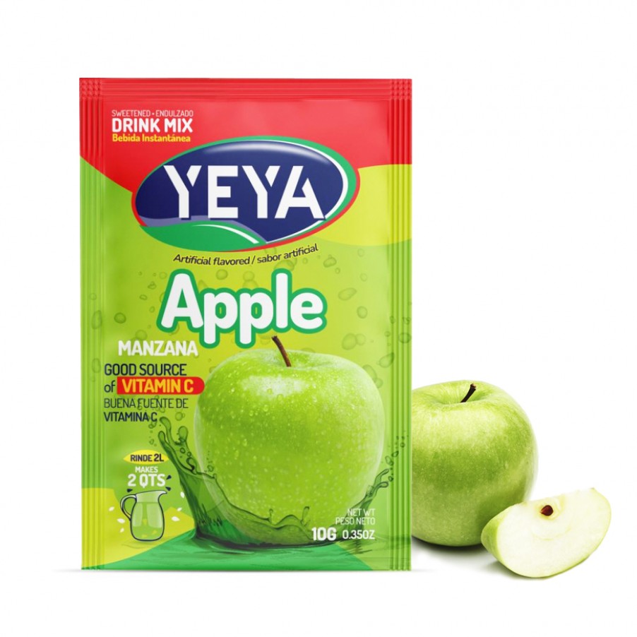 Refresco instantáneo sabor a manzana Yeya (10 g) *Rinde 2 litros