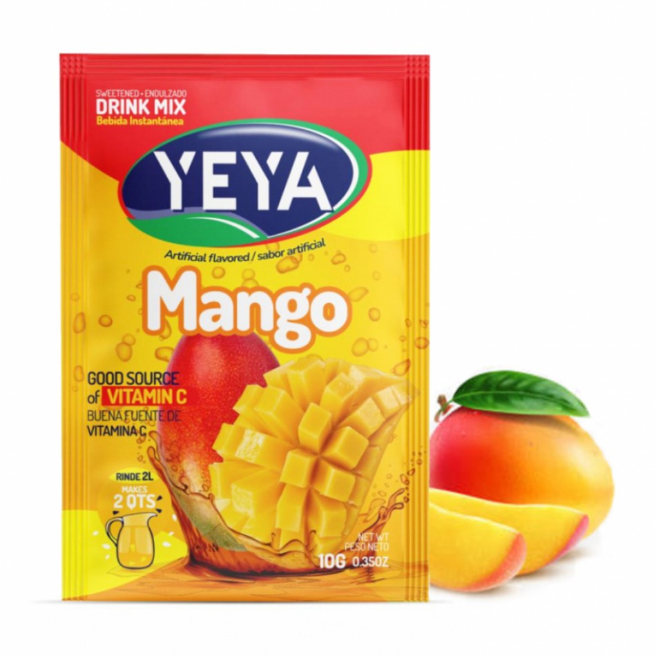 Refresco instantáneo sabor a mango Yeya (10 g) *Rinde 2 litros
