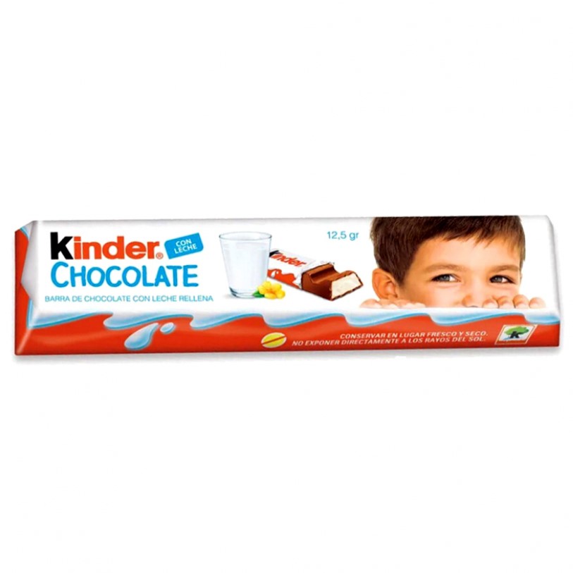 Barra de chocolate Kinder rellena con leche (12.5 g)