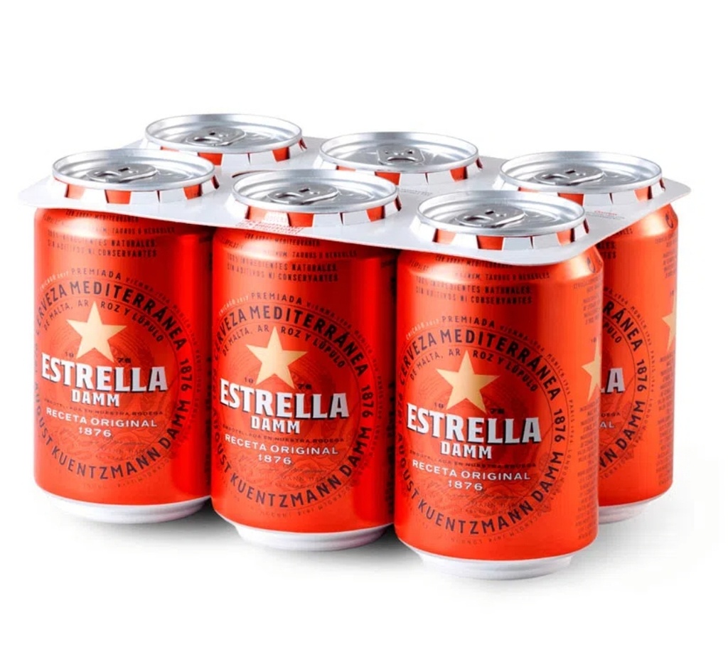 Cerveza Estrella Dam Six pack