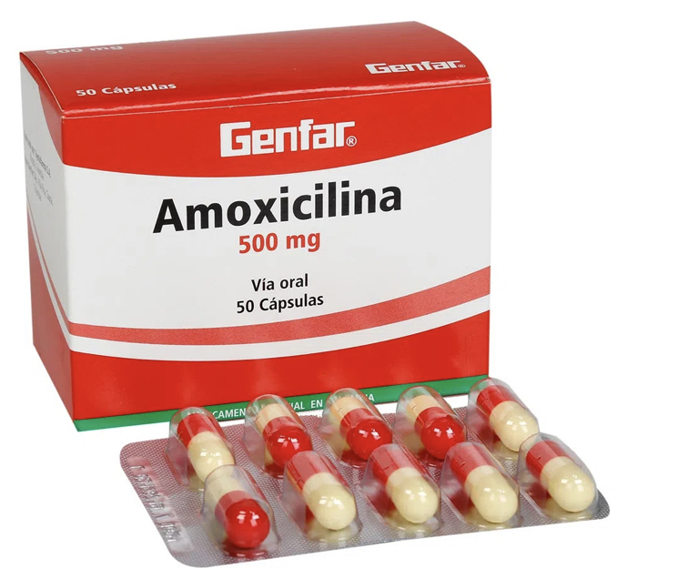 Amoxicillina 500mg (1 blíster de 10 tabletas)