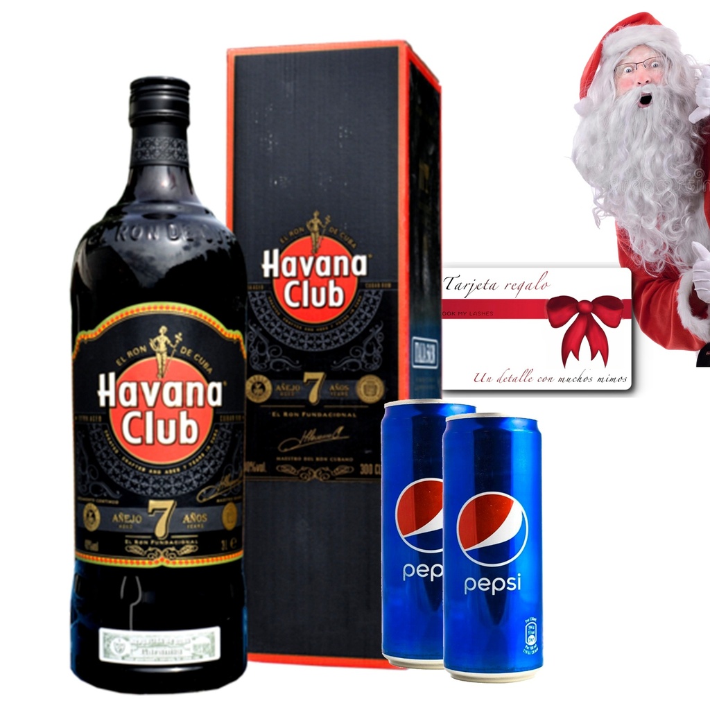 Havana Club 7años + 2Pepsi + Postal personalizada