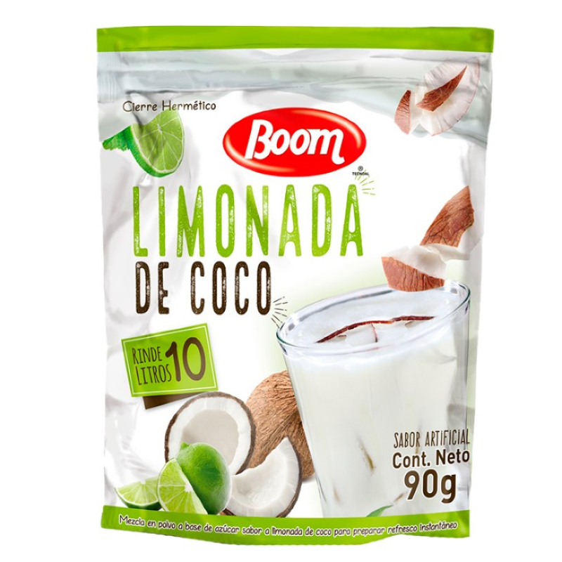 Paquete de refresco Limonada de Coco 90 gr (Rinde 10 L)