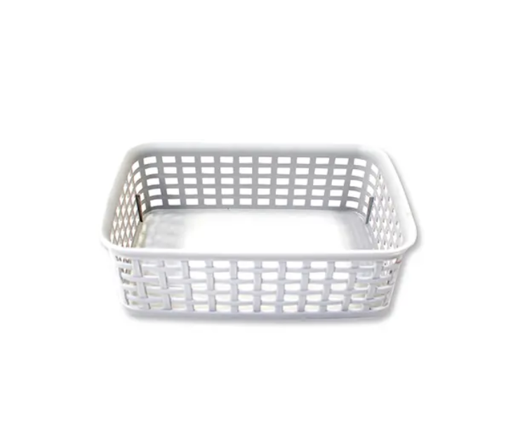 Cesta Plástica Ratán Rectangular ( 6 X 20 X 14 cm)